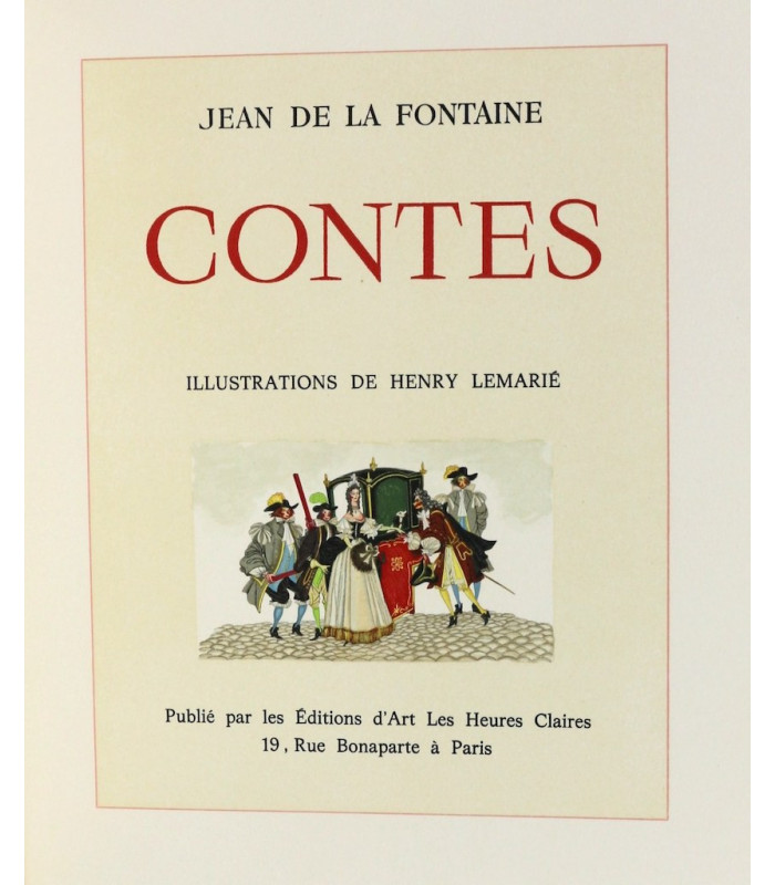 LA FONTAINE (Jean de) - Contes - LEMARIÉ (Henry)