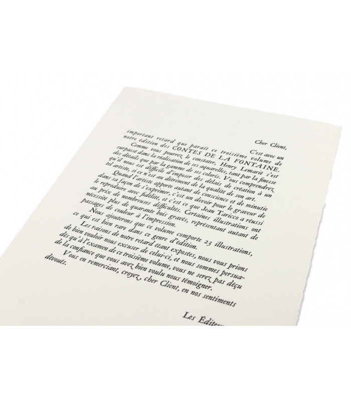 LA FONTAINE (Jean de) - Contes - LEMARIÉ (Henry)