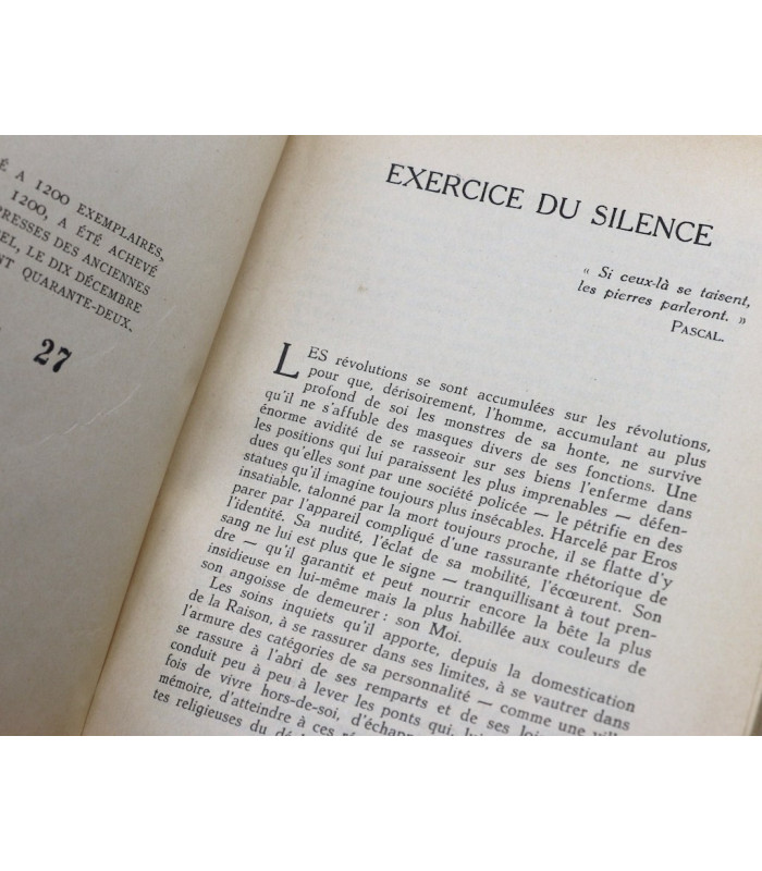 COLLECTIF - Exercice du Silence