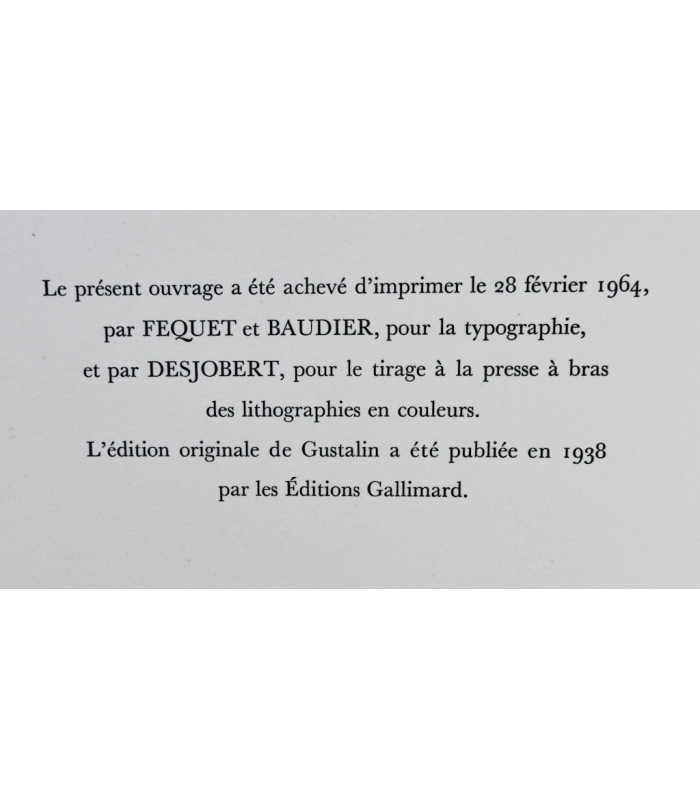 AYMÉ (Marcel) - Gustalin - BARDONE (Guy)