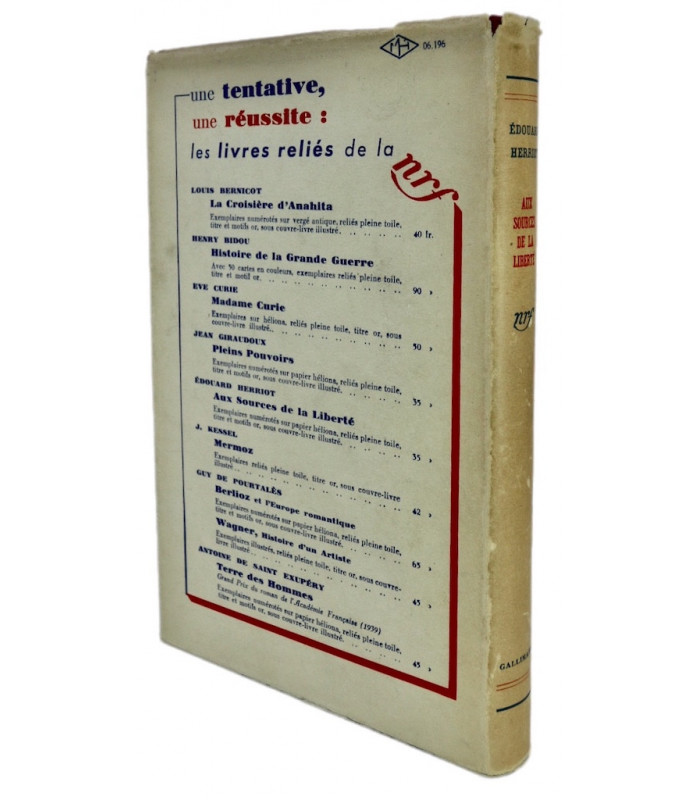 HERRIOT (Édouard) - Aux Sources de la Liberté