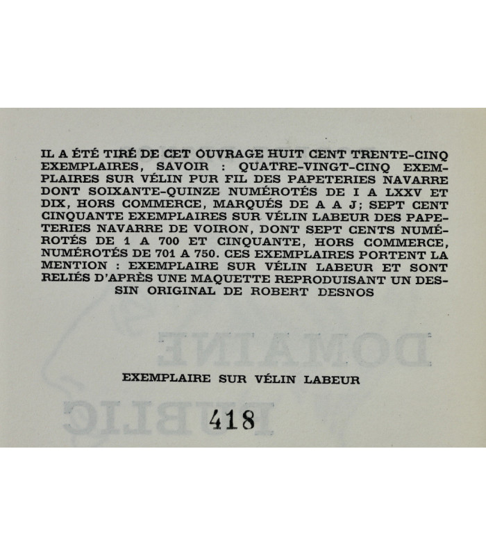 DESNOS (Robert) - Domaine public