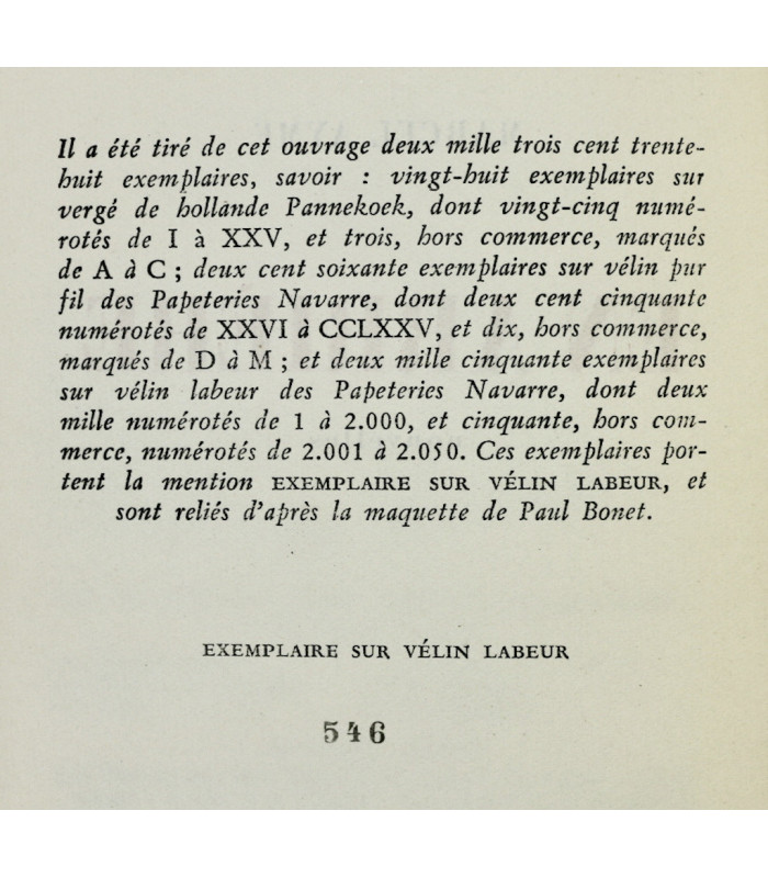 AYMÉ (Marcel) - En arrière - BONET (Paul)