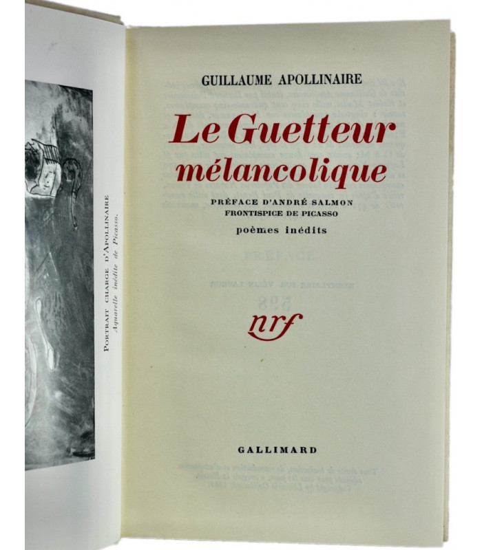 APOLLINAIRE (Guillaume) - Le Guetteur mélancolique - BONET (Paul)
