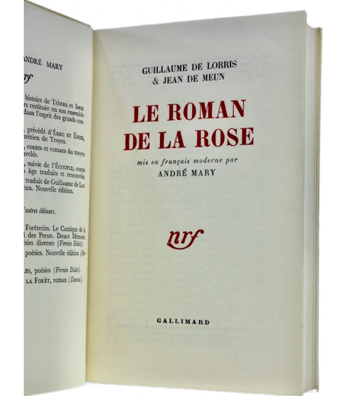 LORRIS (Guillaume de) & MEUN (Jean de) - Le Roman de la rose - BONET (Paul)