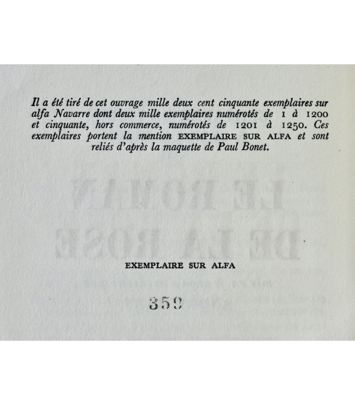 LORRIS (Guillaume de) & MEUN (Jean de) - Le Roman de la rose - BONET (Paul)