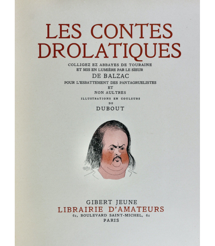 BALZAC (Honoré de) - Les Contes Drolatiques - DUBOUT (Albert)