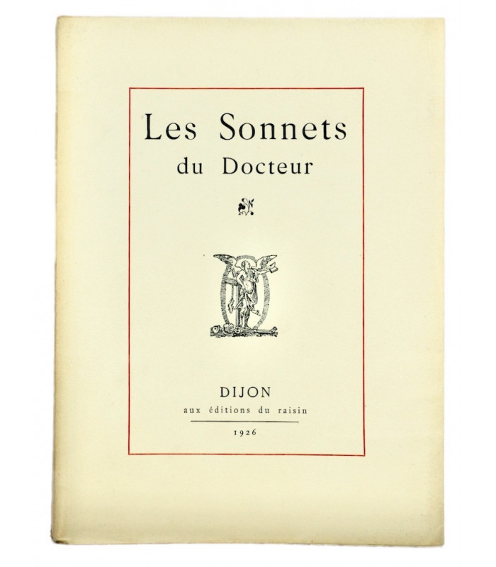 CAMUSET (Georges) - Les Sonnets du Docteur - LABOUREUR (Jean-Émile)