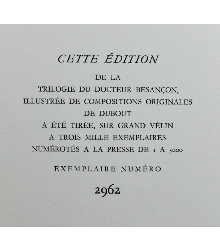 BESANÇON (Docteur Julien) - Les jours de l'homme - Le Visage de la femme - Ne pas dételer - DUBOUT (Albert)