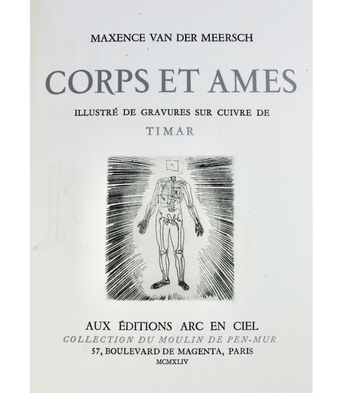 VAN DER MEERSCH (Maxence) - Corps et Ames - TIMAR (Emeric)
