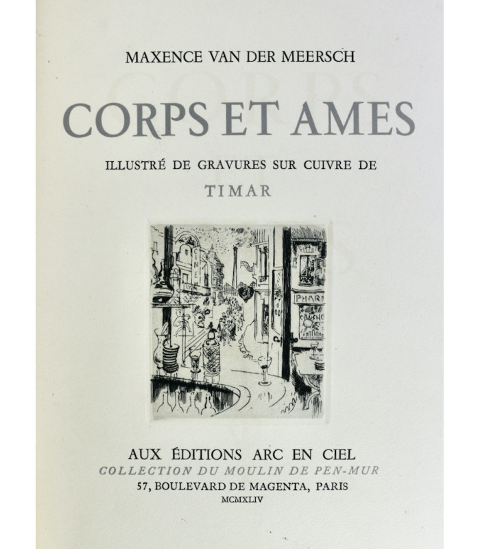 VAN DER MEERSCH (Maxence) - Corps et Ames - TIMAR (Emeric)