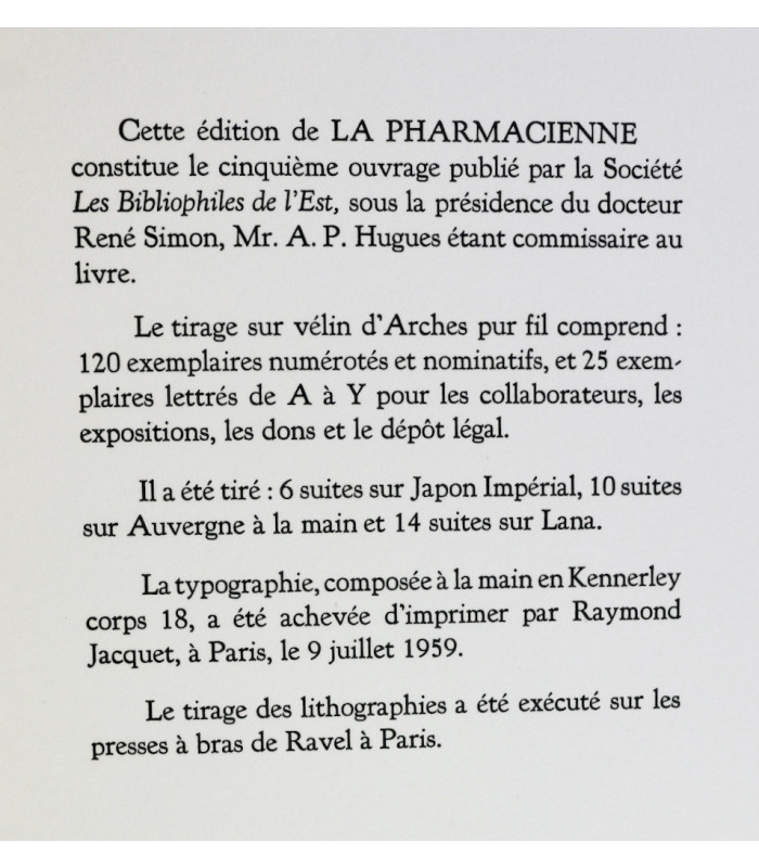 GIRAUDOUX (Jean) - La Pharmacienne - CLAIRIN (Pierre Eugène)