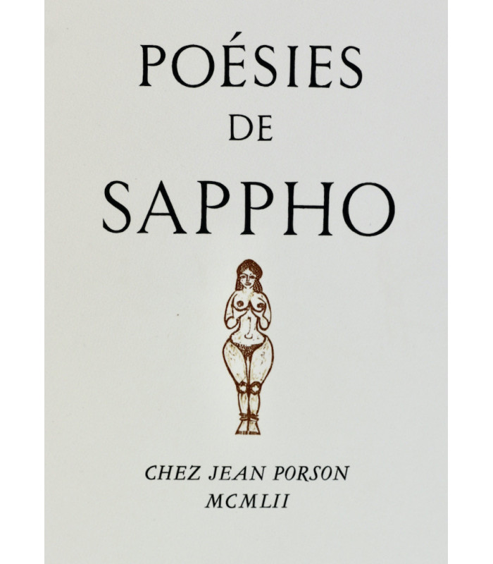 SAPPHO - Poésies de Sappho - HOUPLAIN (Jacques)