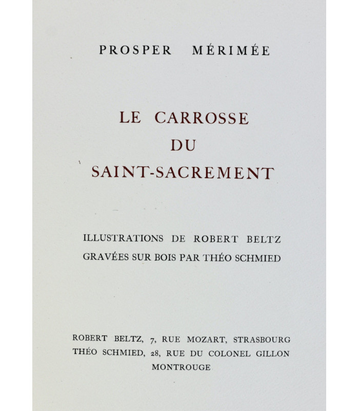 MÉRIMÉE (Prosper) - Les Âmes du Purgatoire [...] - BELTZ (Robert)
